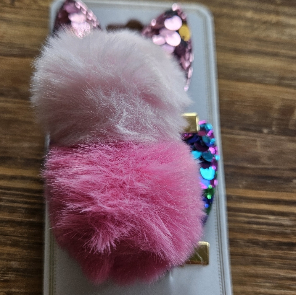 Pink and Purple Sequin Cat Ear Hair Clips